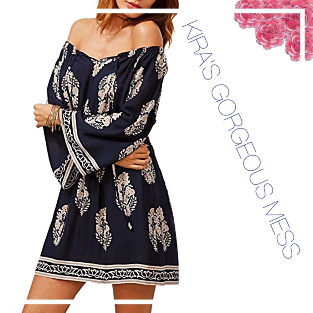 BNWT BOHEMIAN OFF SHOULDER SUMMER DRESS